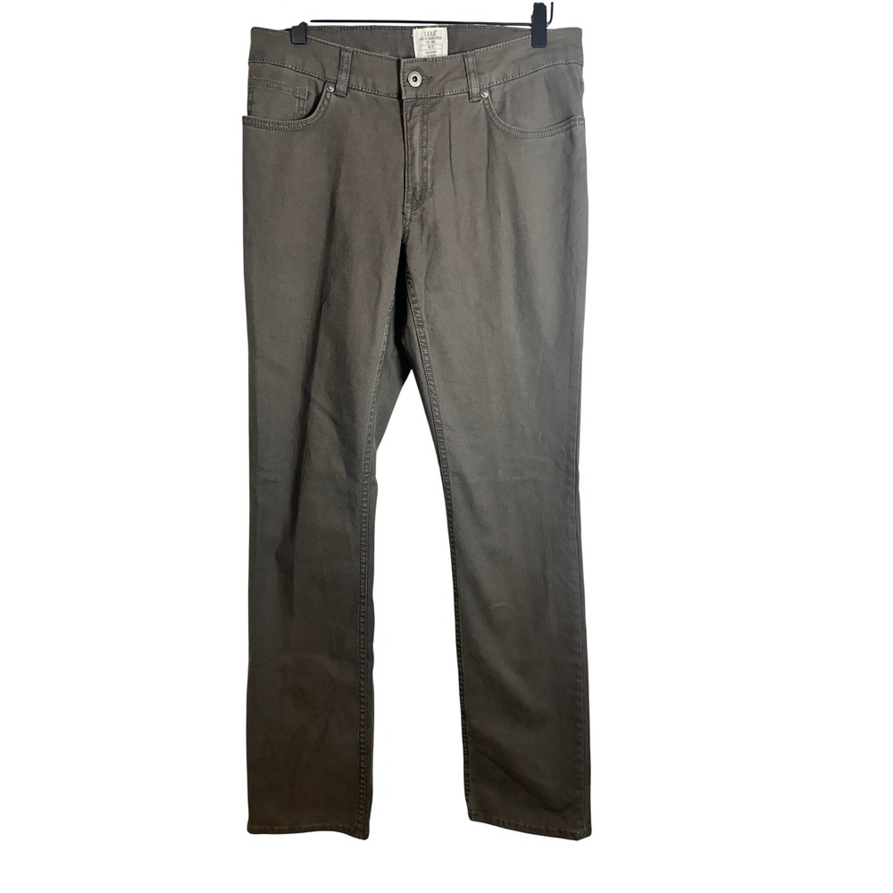 LOGG HM Women Olive Green Straight Leg Stretch Chino Pants Size 12 459170